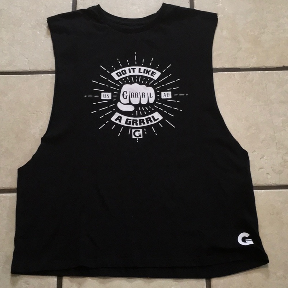 “Do It Like a Grrrl” Muscle Tee Black